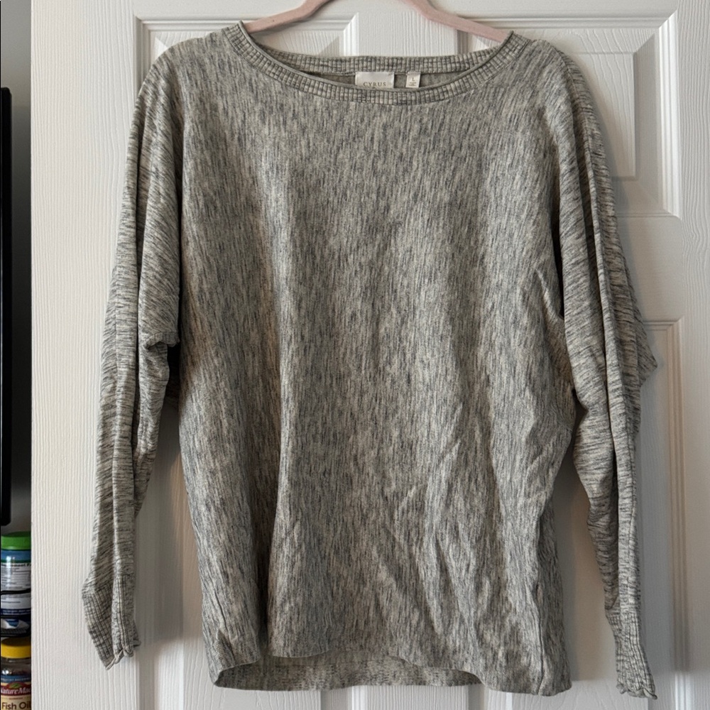 Cyrus Heather Gray Knit Top